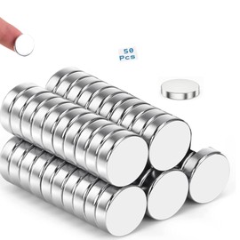 Strong Neodymium Round Magnet,50 Pcs Small Magnets Strong, Whiteboard Magnets,Round Magnets for Crafts for Fridge, Notice Board or Picture Magnet