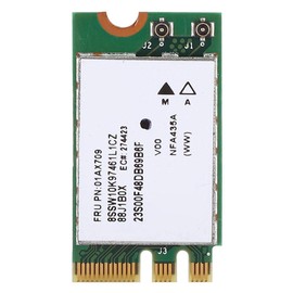 ASHATA - Network Card, 2.4G + 5G Dual Band Wireless Network Card QCNFA435 NGFF/M.2 Interface for Ideapad, WiFi Network Card, WiFi Card, AC Protocol 433M + 4.0 for Bluetooth