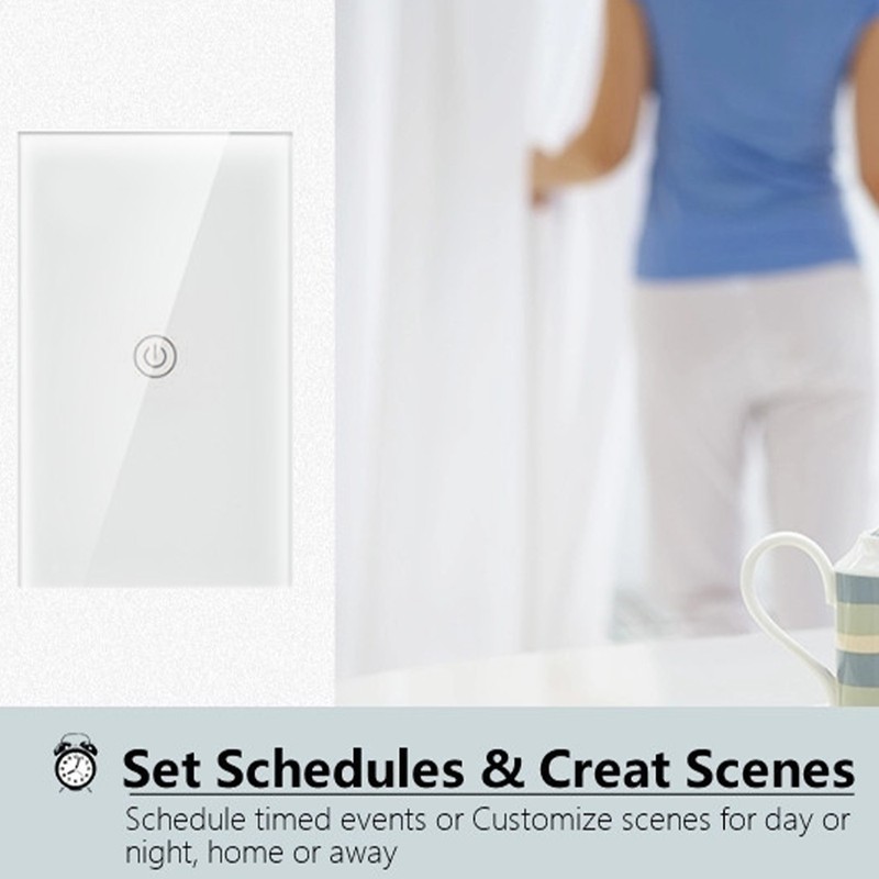 1 Way Smart Touch Switch Voice Control APP Remote Control