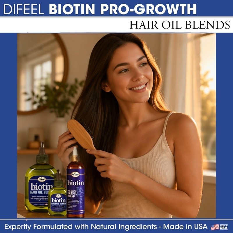 Difeel Aceite para el cabello con biotina premium 7.1 oz.