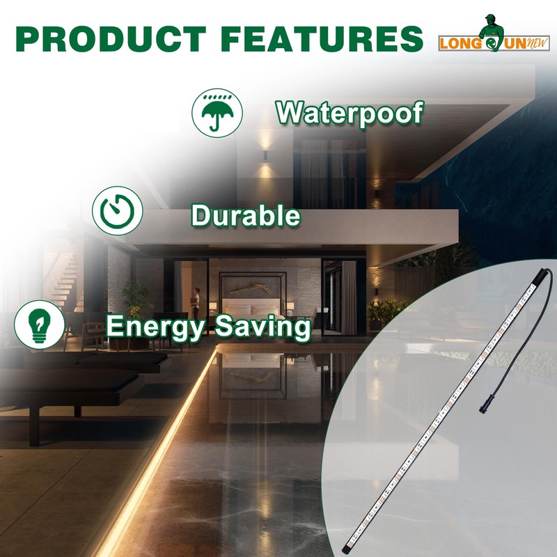 Gepas LONGRUNNEW Replacement 35.4'' LED Light Strip Color Changing for