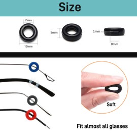 20 Pairs Eyeglass Ear Grips -Anti-Slip Glasses Grips, Silicone Glasses Holder, Eye Glasses Ear Grippers Sleeve Retainer, Glasses Ear Hooks Cushion for Sports, Sunglasses, Glasses(Black)