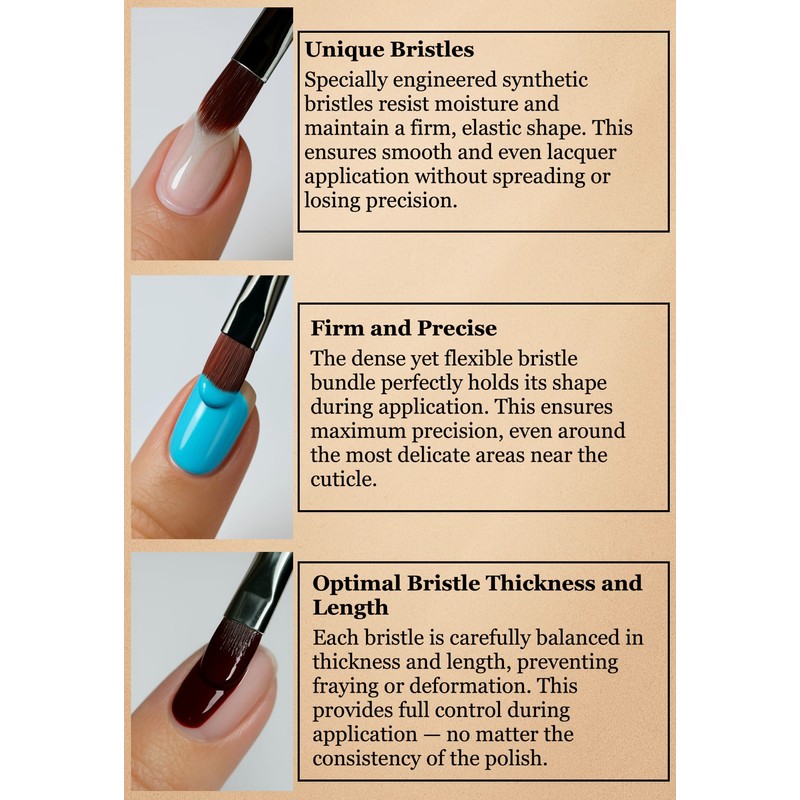 Erma Sculpting Gel Tool – Fine Line Nail Art Brush