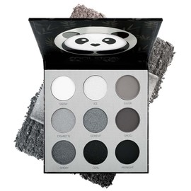UNYOKE Mini 9 Cool Shade Eyeshadow Palette Black Smokey Matte Glitter Eyeshadow Palette Smokey Eye Shadow Palette (#Panda Black)