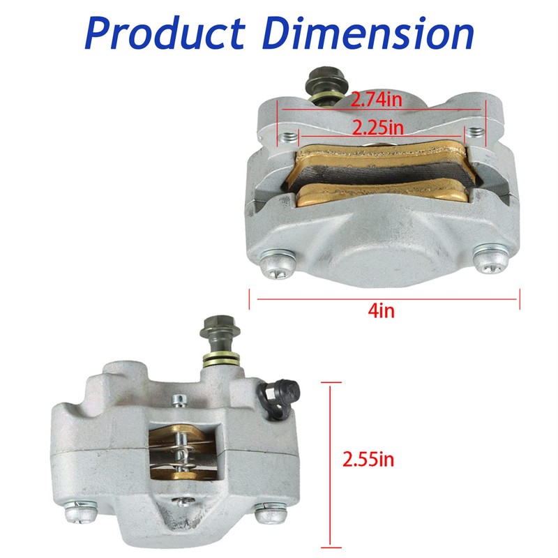 Silscvtt Front Rear Brake Calipers with Pads Replacement for ArcticCat
