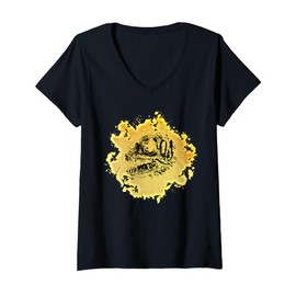Womens Tyrannosaurus Rex T-Rex Dinosaur V-Neck T-Shirt