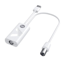 SLx 27815HSR TV Signal Booster Aerial Amplifier With Integrated 4G Filter USB Powered,White