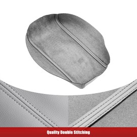 Center Console Armrest Cover Replacement for Toyota Highlander 2008 2009 2010 2011 2012 2013, Customized Arm Rest Lid Skin Upholstery, Vinyl Leather, Gray (Leather Part Only)