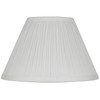 Upgradelights Pleated White Shantung 12 Inch Uno Lamp Shade Replacement