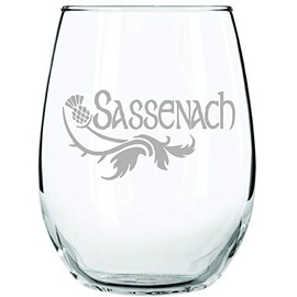 Sassenach Thistle Gaelic Scottish Glass | Outlander Highlander Fans | Perfect for any Man or Woman that Identifies with Irish, Scottish, Celtic or Gaelic Heritage or Just Enjoys the Series