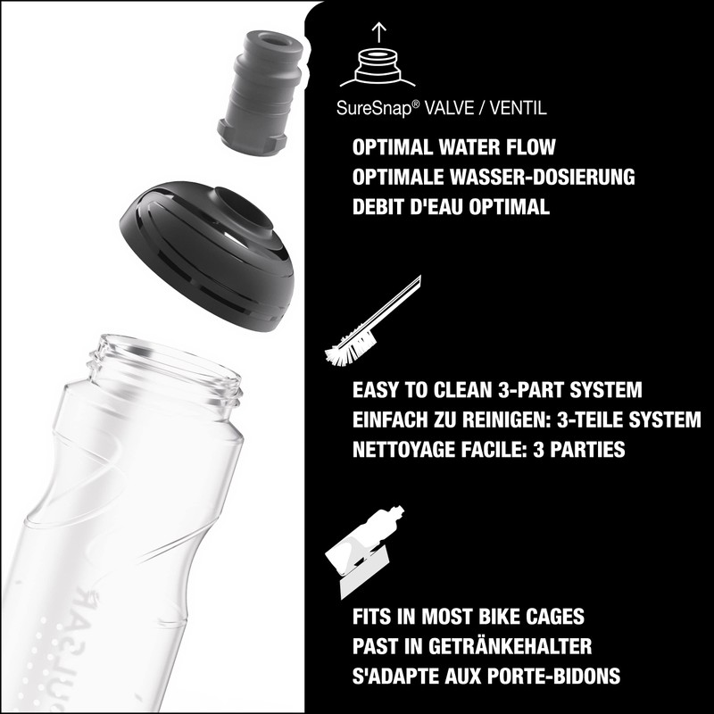 Sigg - Soft Bike Water Bottle - Pulsar Transparent White