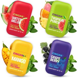 Z!NGHA AROMA THERAPY ON THE GO DUAL INHALER Therapeutic Healthcare Healthy Wellness aromatherapy inhaler essential oil blend:_2pk Tropical Punch