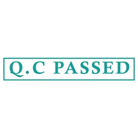 Printtoo Q.C Passed Self Inking Rubber Stamp Pre-Inked Office Stamp- Home Office Business Stationery, Green- 42 x 9 mm