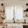jinchan Linen Pinch Pleated Kitchen Curtains 36 Inch 2 Panels,