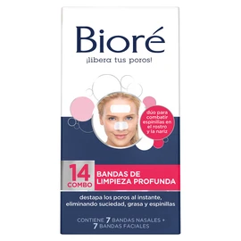 Bioré Bandas de Limpieza Profunda Combo, 14 Piezas