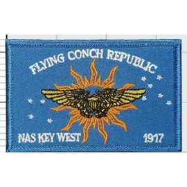 NAS Key West Conch Republic Flag Patch – with Hook and Loop, NFO Wings (Copy)