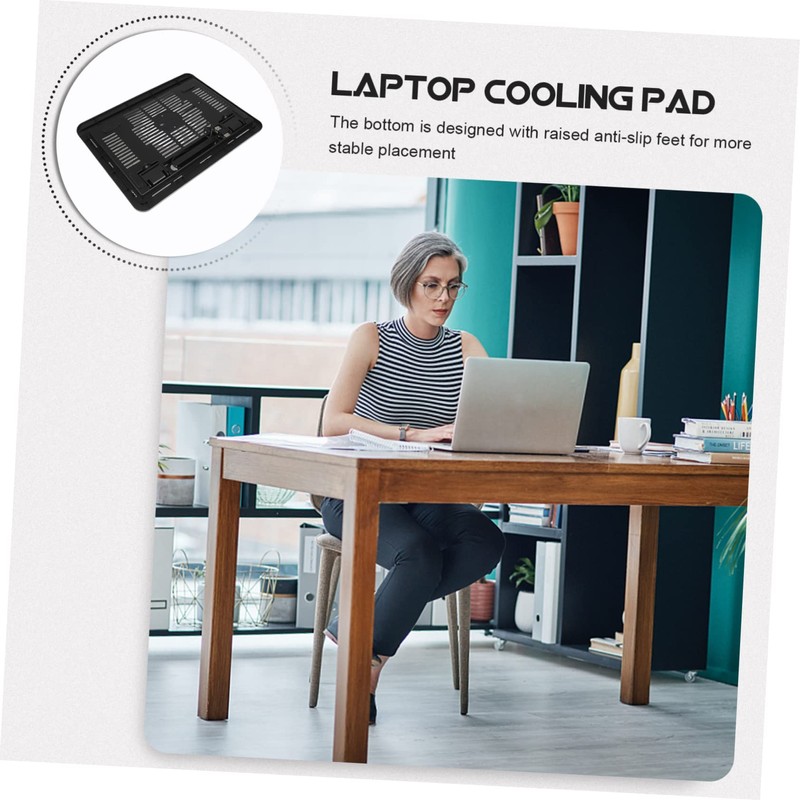 KOMBIUDA Quiet Laptop Cooling Pad Anti-Slip Design Portable Stand for