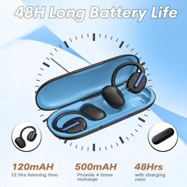 Open Ear Kopfhörer Bluetooth kabellos drahtlos Ohrclip-Bluetooth-Headset Luftleitung Bone Conduction Headphones wasserdicht Knochenleitungskopfhörer Sportkopfhörer Bluetooth on Ear Kopfhörer Bluetooth