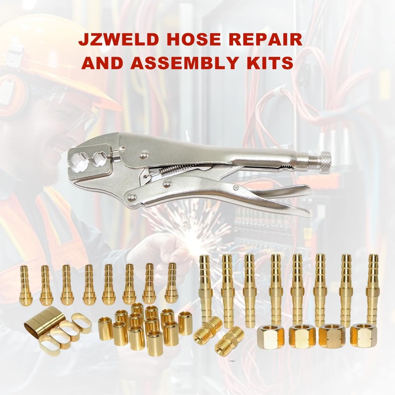 JZWELD Hose Repair and Assembly Kits, 1/4" ID Torch Hose