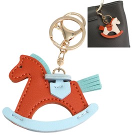 [profit.relaxed] Bag Charm Adult Cute Bag Charm Keychain Key Charm Horse-Shaped, orange