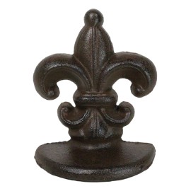 Rustic Vintaged Royal French Fleur De Lis Emblem Doorstop Door Wedge Porter