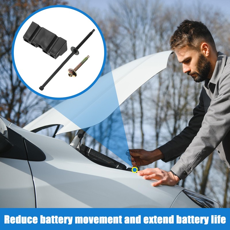 Meonum 2 Set Battery Hold Down Compatible with Ford/ 00588/