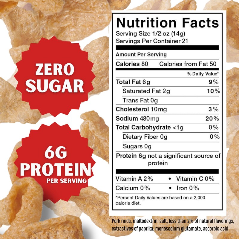 Lowrey's Bacon Curls Microwave Pork Rinds (Chicharrones), Hot and Spicy,