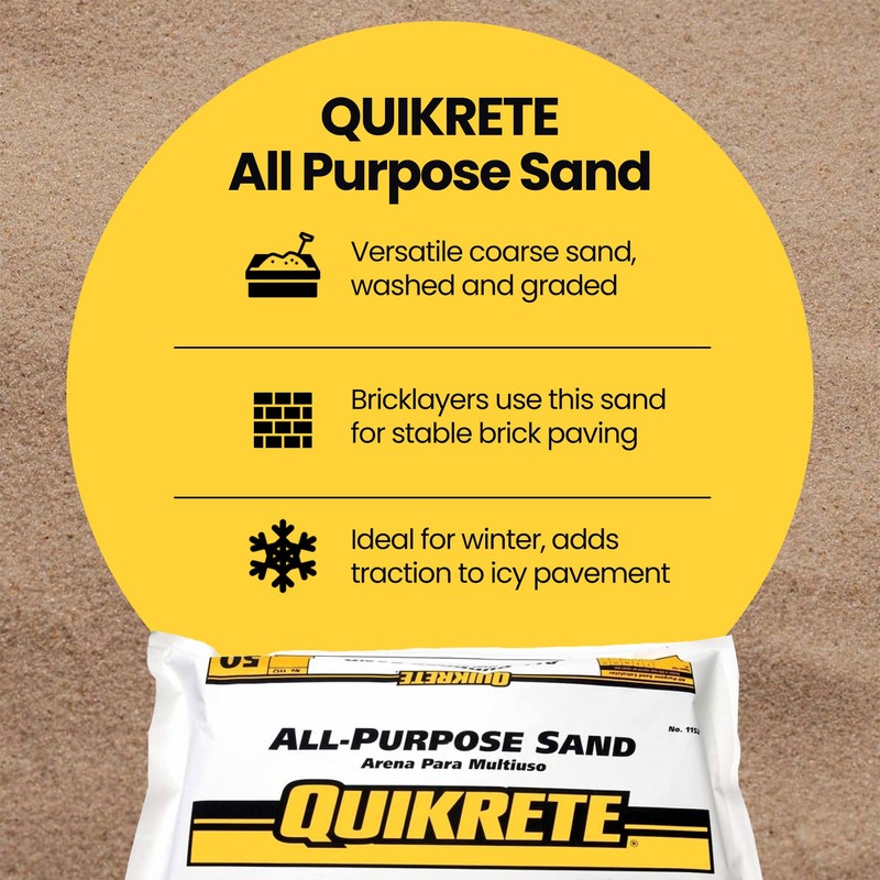 QUIKRETE All Purpose Sand for Potting Soil, Concrete Mix, Traction