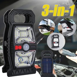 LINEBA 10000LM Solar Clip-Type Sensor Lights 92LED Work Light Car Repair Cordless Lamp