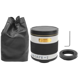 500mm F6.3 Ultra Telephoto Mirror Manual Focus Lens Fit for Canon EF Mount SLR CameraWhite