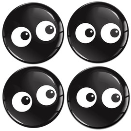 Skino Eu Sticker Car Sticker for Hub Caps Hub Caps Hub Cap Wheel Cover Wheel Sticker 50 mm Black Eyes A 1850