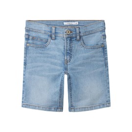 Name it kids Boys Nkmsilas Slim L DNM Shorts 3339-Is Tb, Light blue (light blue denim), 128