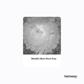 Hemway 100 g / 3.5 oz Metallic Moon Rock Grey Premium Grout Powder | Concrete Coloured Dye Pigment | Render Mortar Powdered Brick Toner | Suitable for Bathroom & Kitchen | High Colour Saturation