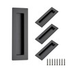 Ravinte Pack of 4 Black Cabinet Handles Sliding Door Handles