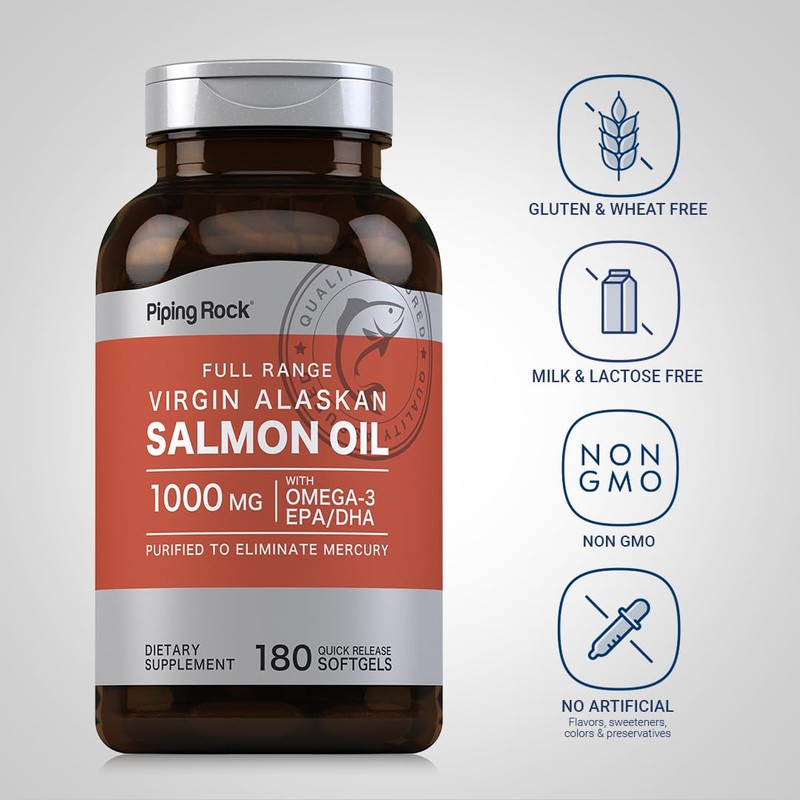 Piping Rock Wild Alaskan Salmon Fish Oil | 1000mg |