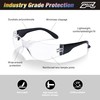 28 Pack Safety Glasses BLACK Frame (Bulk Pack of 24+4)
