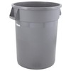 Winco PTC-10G Round Trash Can, 10 Gallon, Plastic, Gray