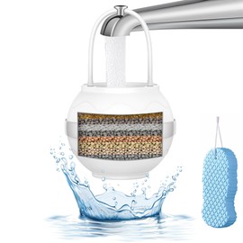 Bath Filter for Tub - 8 Stages Bathtub Water Filter, Bath Water Filter to Removes Hundreds of Contaminants, 2,500 Gallons of Filtration, Water Softener, BPA Free