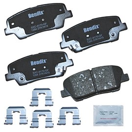 Bendix Priority1 CFC1284 Ceramic Rear Brake Pads for Select Models Hyundai Entourage, Genesis, Genesis Coupe, Santa Fe Sport, Kia Borrego, K900, Sedona, Sedona