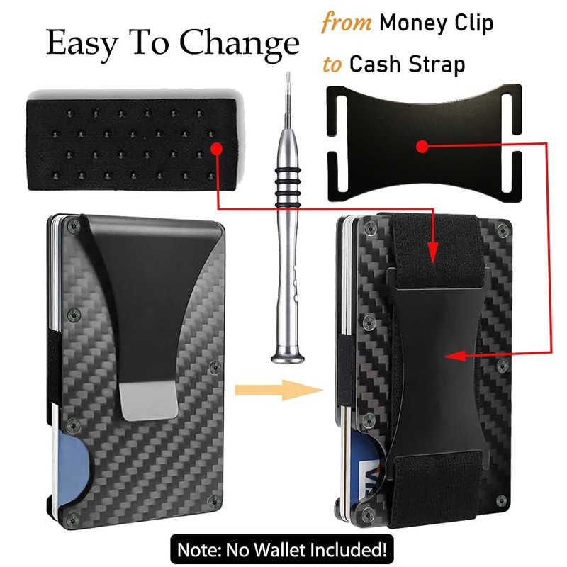 Wallet Replacement Screw Kit – Elastic Cash Strap Replacement for