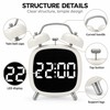 Digital Alarm Clock with Loud Double Bell Alarm for Heavy