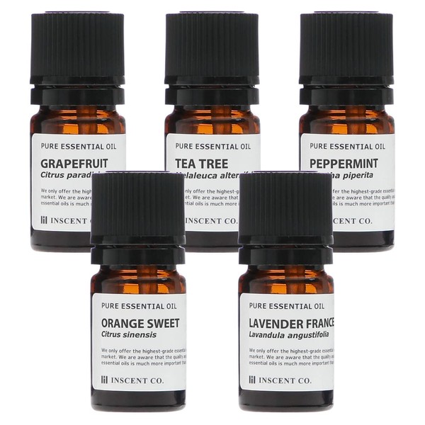 Incent Essential Oil, Set of 5 (0.2 fl oz (5