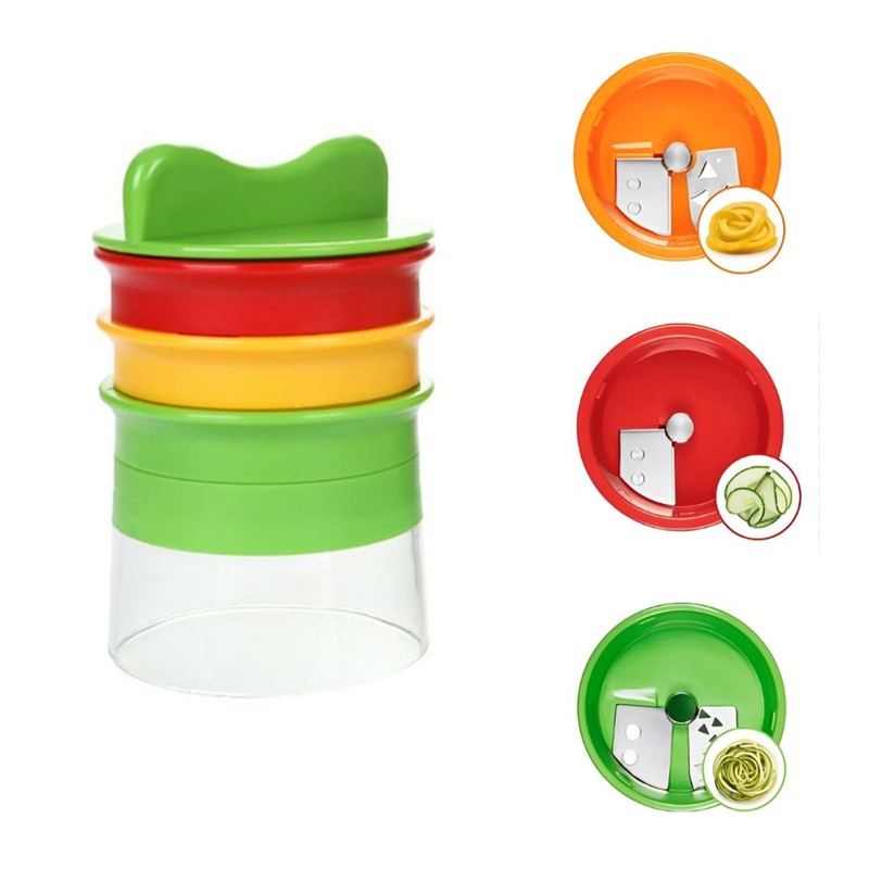Vastsea Spiral Cutter for Vegetable Pasta, Hand Spiral Cutter, Hand