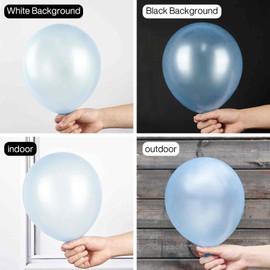 PartyWoo Sky Blue Balloons 50 pcs 12 Inch Pearl Light Blue Balloons for Graduation Gender Reveal Baby Shower Wedding Anniversary Birthday Party Decorations Blue-Z22