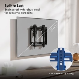 VonHaus VonHaus TV Wall Bracket for 23-43" Screens, TV Bracket with Spirit Level, Flat to Wall Mount with Tilt, 35kg Capacity, Max VESA: 200x200mm