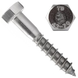 OPIOL QUALITY® Wood Screws DIN 571 M10 x 60 Made of A2 V2A Stainless Steel (Pack of 20) Hex Screws Wood Screws Stainless Steel Screws