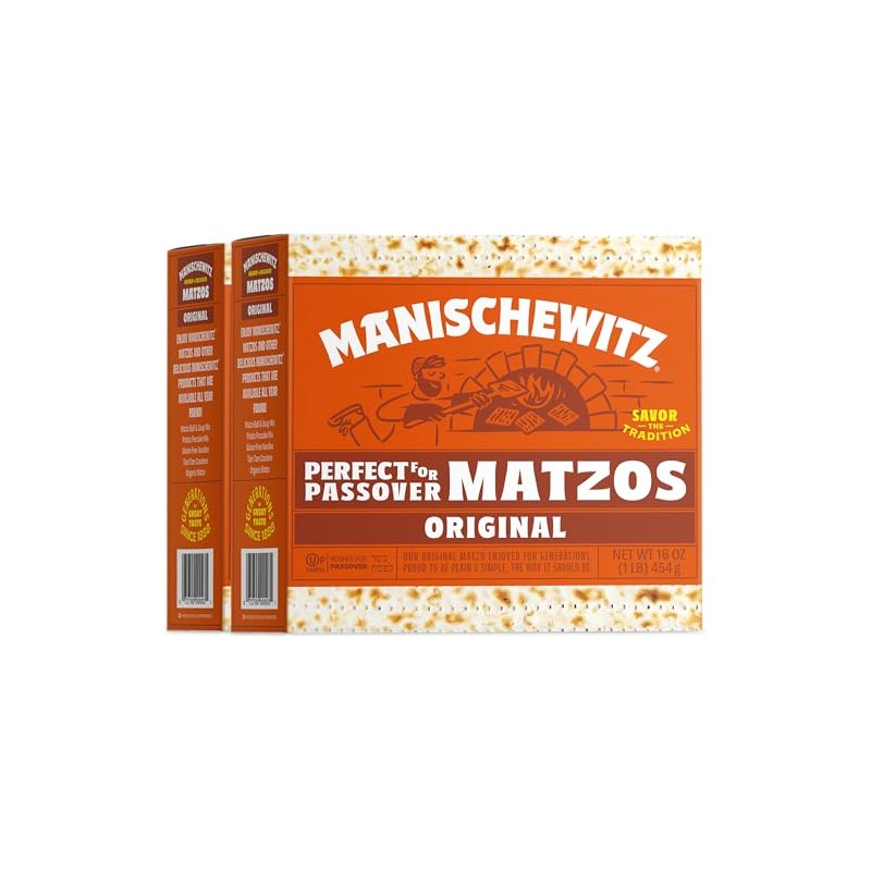 Manischewitz Passover Matzos Crackers, Fresh and Crispy Matzah. (2 Pack)