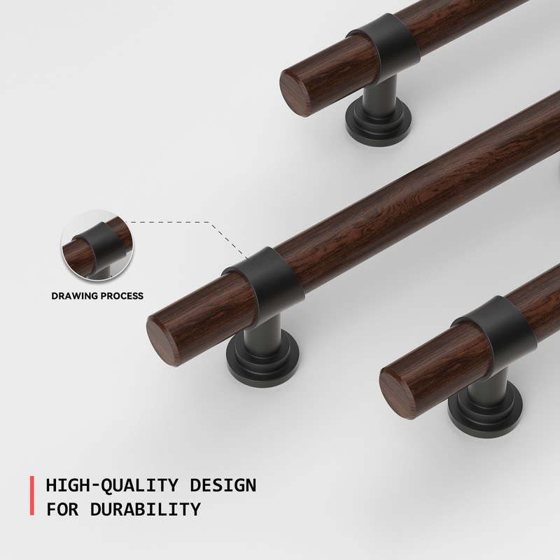 homdiy 10 Pack Black Cabinet Handles 5 Inch Hole Centers