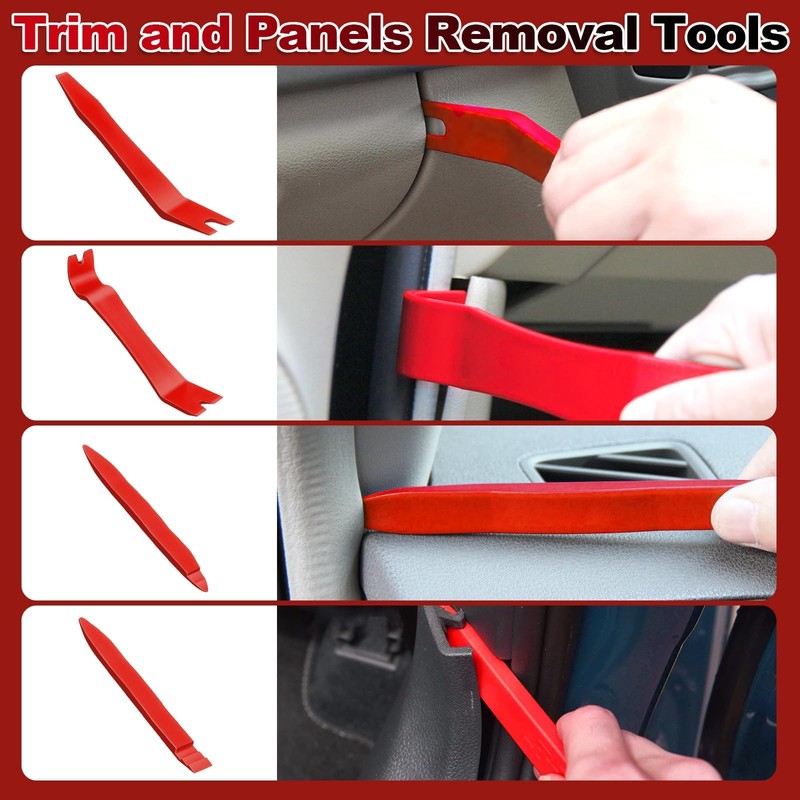 Keze 7 Pcs Auto Plastic Trim Removal Pry Tool &