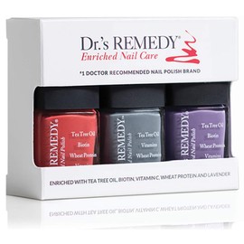 Dr.s Remedy Dr S Remedy Kit De 3 Esmalte De Uñas, Paquete De 3, Refuerzo De Uñas Todo Natural Enriquecido No Tóxico Y Orgánico - Trío Happy Healthy...